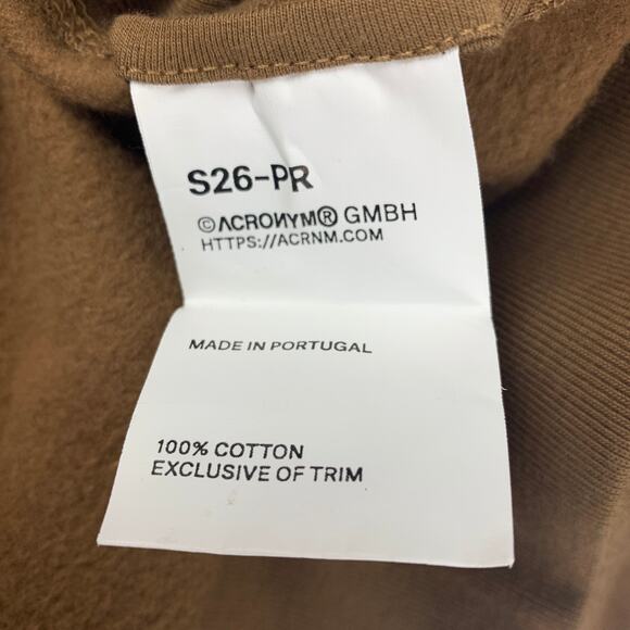 ACRONYM x GmbH Size L Tan Cotton Double Front Panel S26- PR Popover Hoodie - Picture 5 of 6